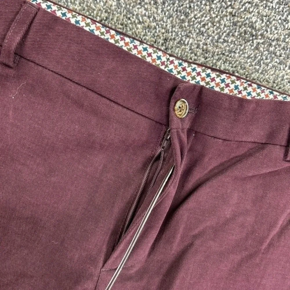 NEW Suitsupply Maroon Slim Fit Cotton Chinos Mens 44 Fits 42x36 Casual Work READ